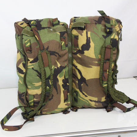 Genuine Surplus Dutch Army Double Pack Daysack Side Pouches Repaired (3474)