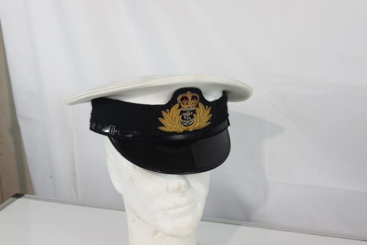 British Royal Navy Officers Mens Dress Hat Genuine Surplus Peak Cap G1 (4446)