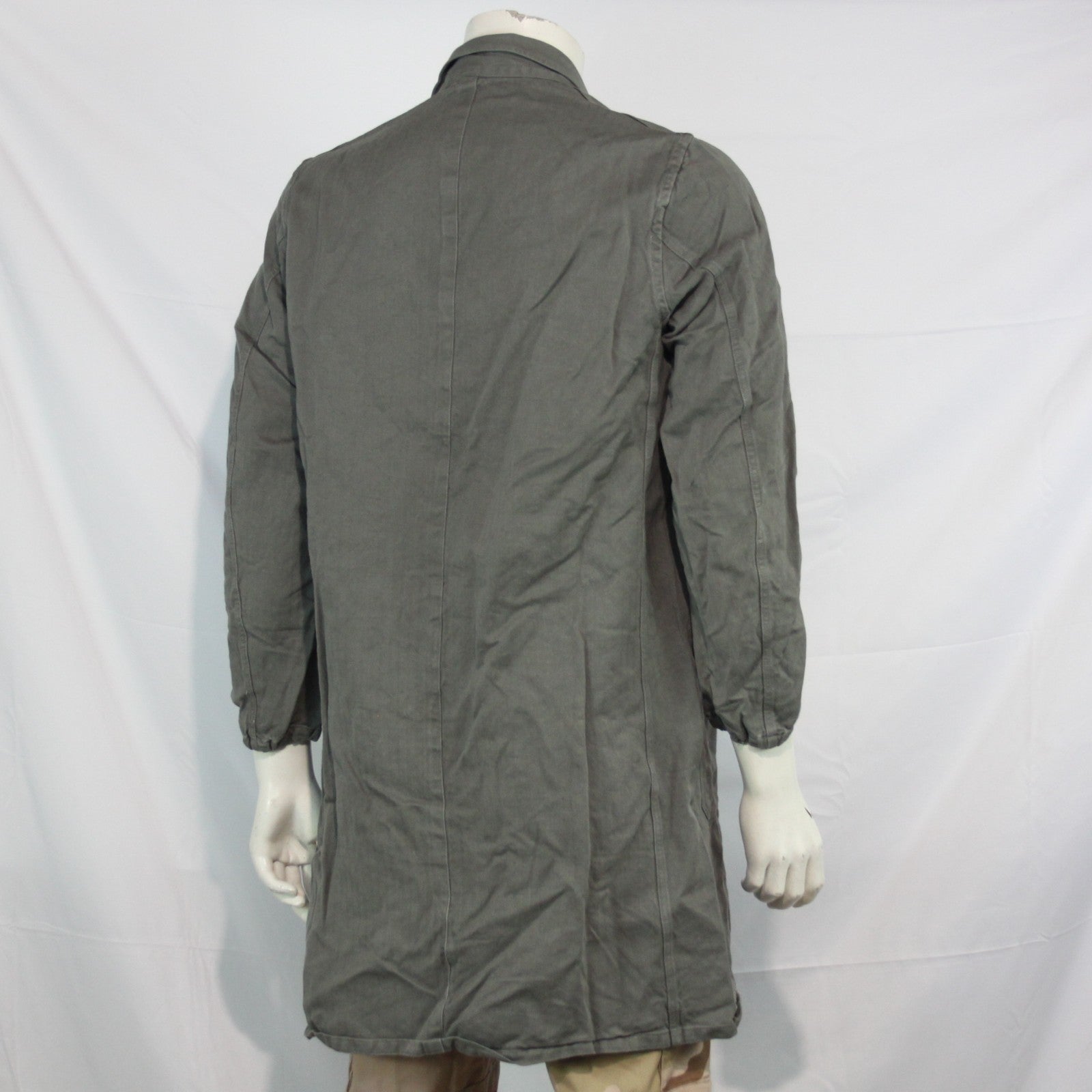 Genuine Surplus Vintage Herringbone French Army Warehouse Coat Grey 38" (3336)