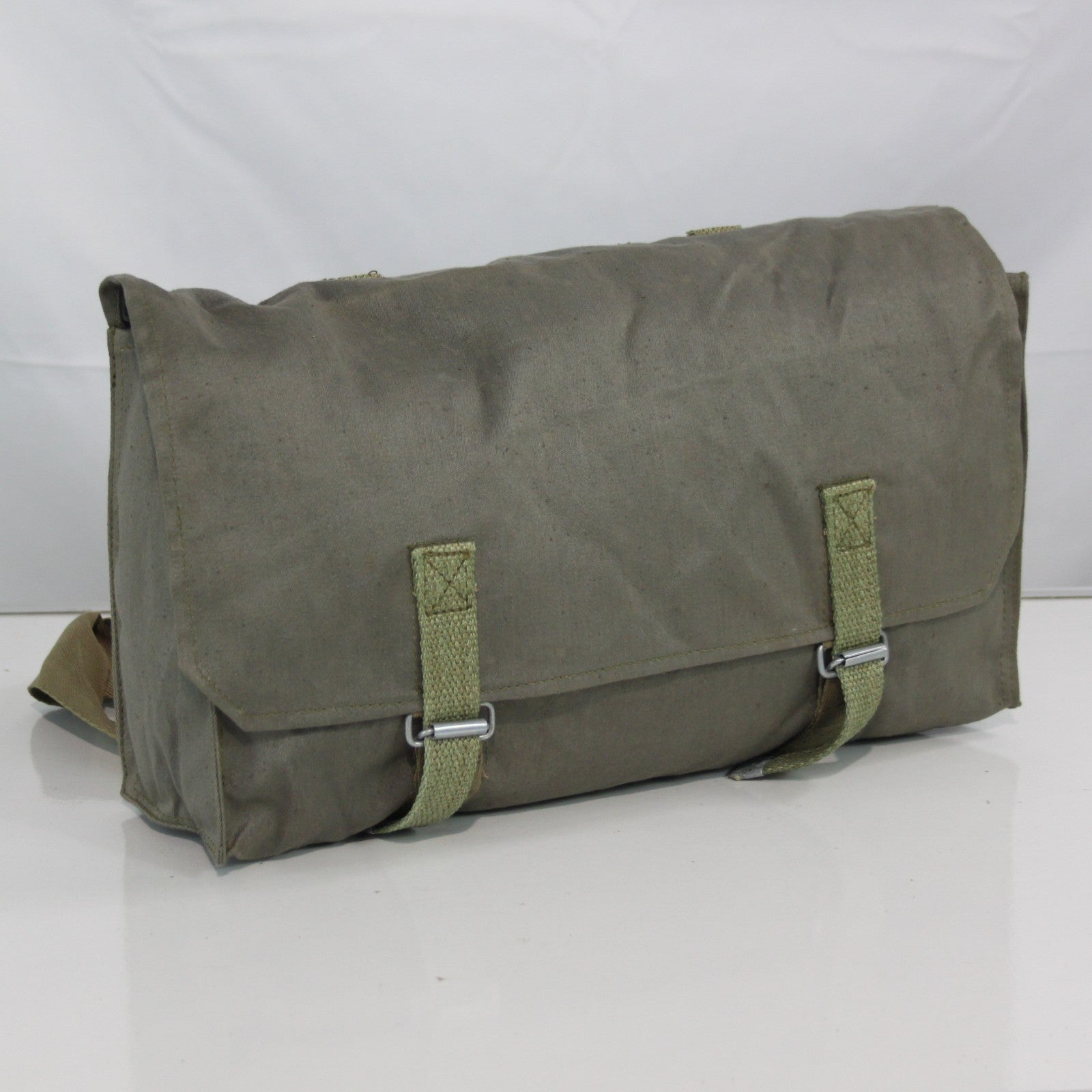 Genuine Surplus East European Vintage Army Side Bag Canvas Khaki Olive  (3412)