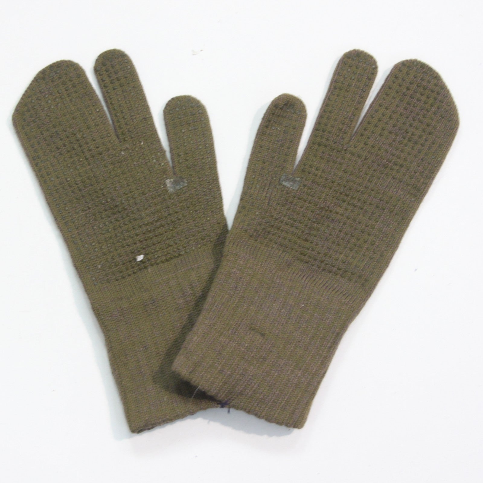 Vintage Mittens Knitted East European Mitts Genuine Surplus Army 9-10 (4409)