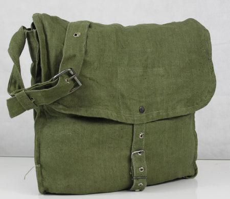 Genuine Surplus Bulgarian Army Side Bag Lightweight LINEN Vintage Gas Mask (3354