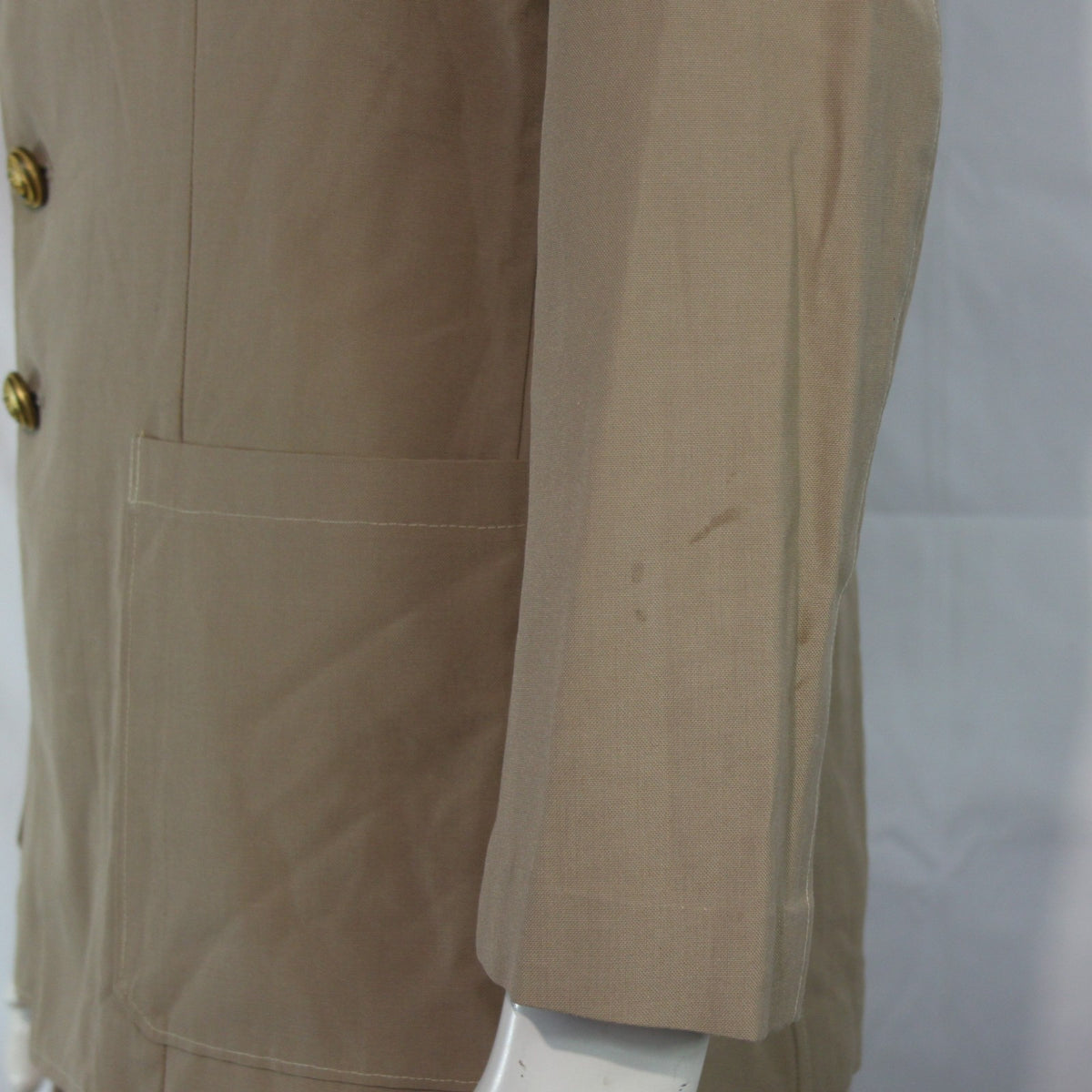 Genuine Surplus French Naval Dress Jacket Sand Grade 2 40" Chest (3490)