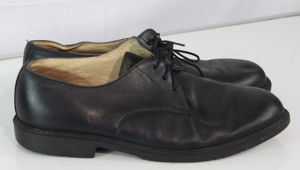 Genuine Surplus Austrian Army Mens Shoes Black Leather Lace Up (1978)