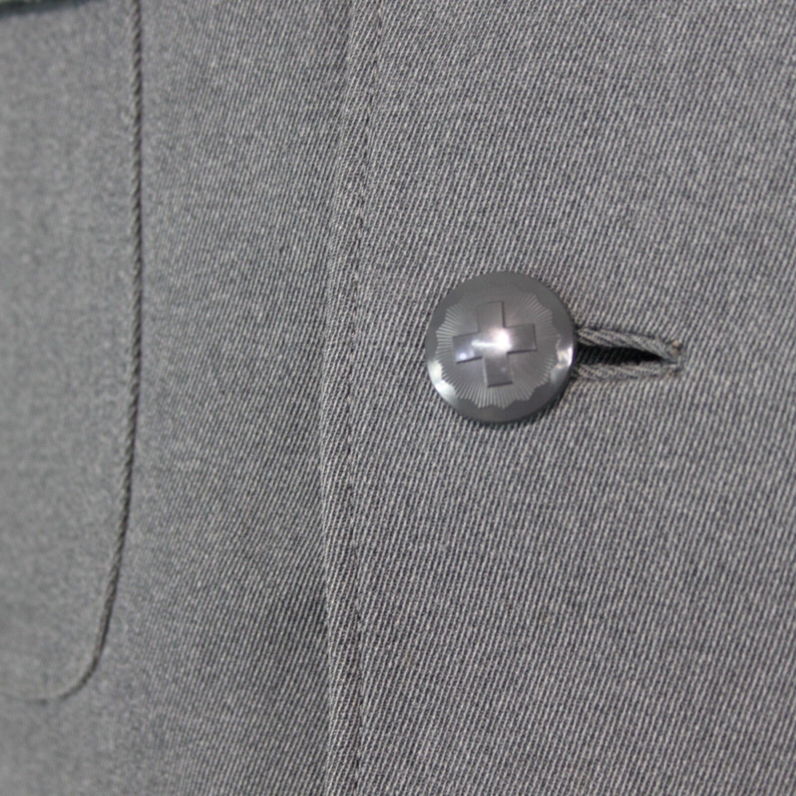 Genuine Surplus Swiss Army Dress Jacket 4 Button Badged Blue Grey All Sizes 3313