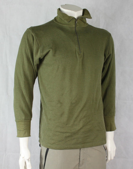 Genuine Surplus Dutch Army Thermal Zip Neck Top Norwegian style Olive G1