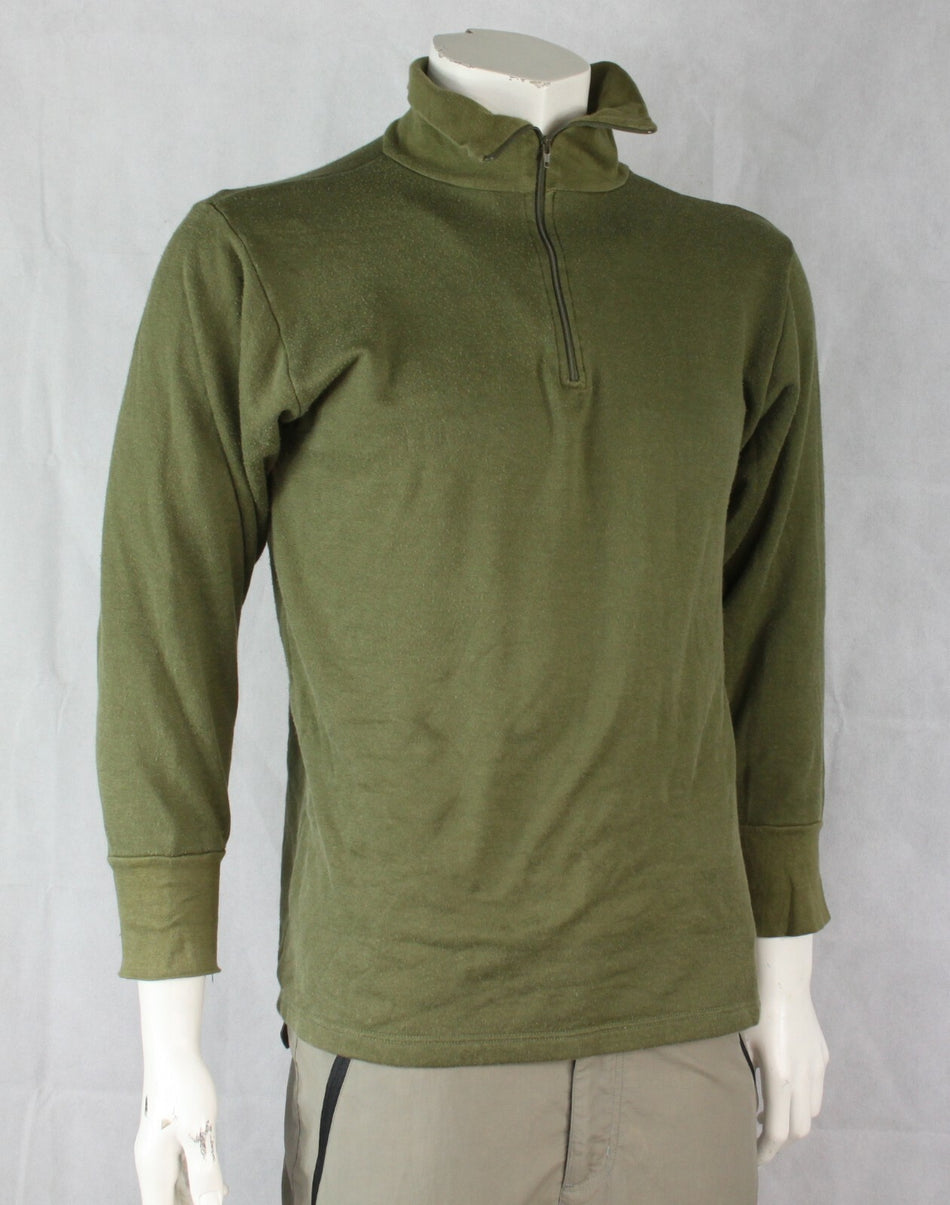 Genuine Surplus Dutch Army Thermal Zip Neck Top Norwegian style Olive G1