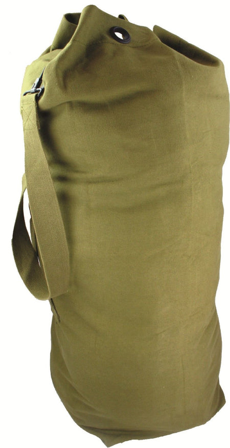 NEW ARMY STYLE OLIVE HEAVY DUTY CANVAS KIT BAG 89 X31 CM 12" DIAMETER BASE