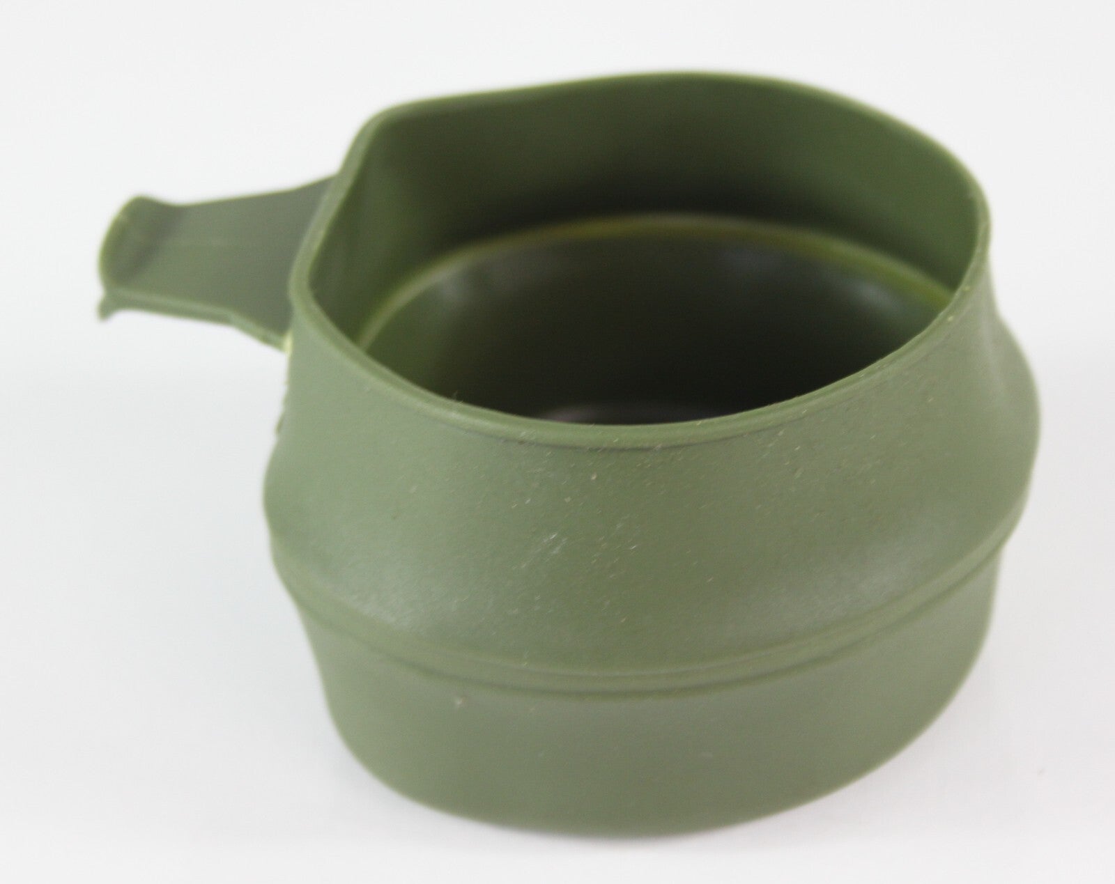 Genuine Surplus Swedish Folding Camping Cup Green Plastic Compact Small Travel