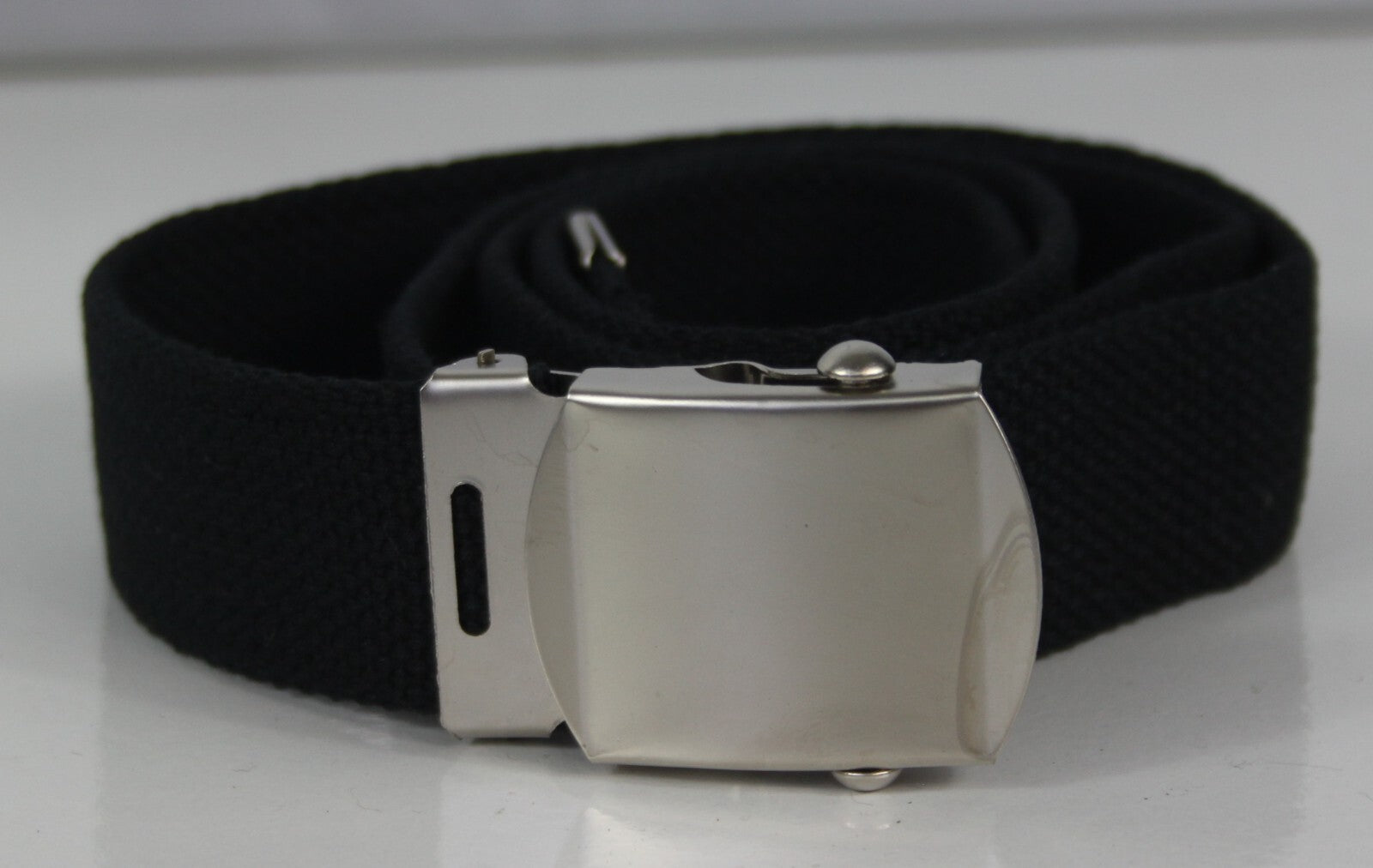 Black 33mm US Military Style Belt Cotton Canvas Adjustable One SIze 28-44"