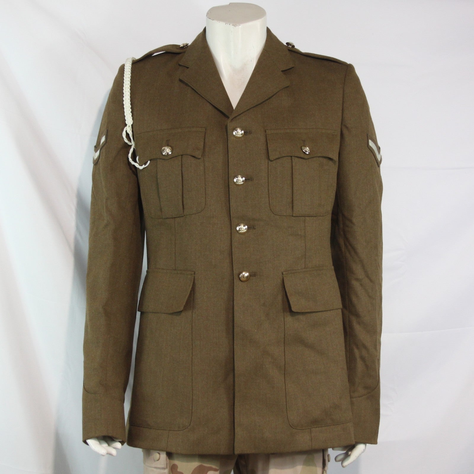 Genuine Surplus British Army Dress Uniform Jacket Tan repaired 40" Chest (4191))
