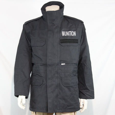 Genuine Surplus French Army Nomex Munitions Waterproof Jacket Black 40-42" (3212