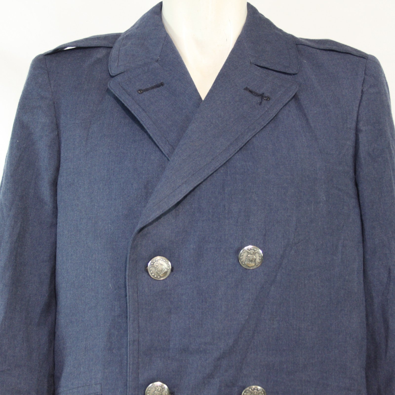 US USAF Airforce Wool Greatcoat Genuine Surplus Mens Overcoat 36-38" (3509)
