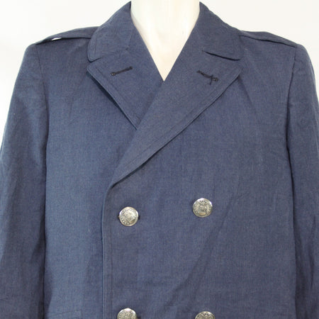 US USAF Airforce Wool Greatcoat Genuine Surplus Mens Overcoat 36-38" (3509)