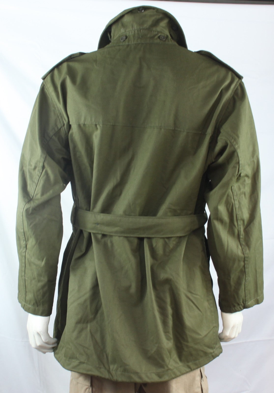 Genuine Surplus Czech Army Olive Canvas Parka Belted Unlined 44-46" (1413)