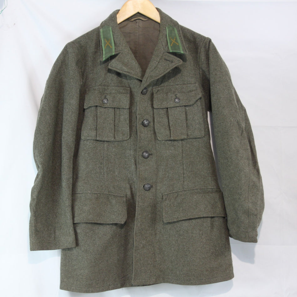 Dated 1942 Swedish Mens Wool Field jacket Olive Genuine Surplus 34-36"  (3802)