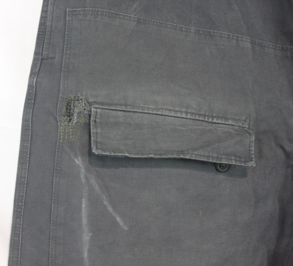 Genuine Surplus French / Belgian Vintage Canvas Trousers Stiff Navy 46" (1532)