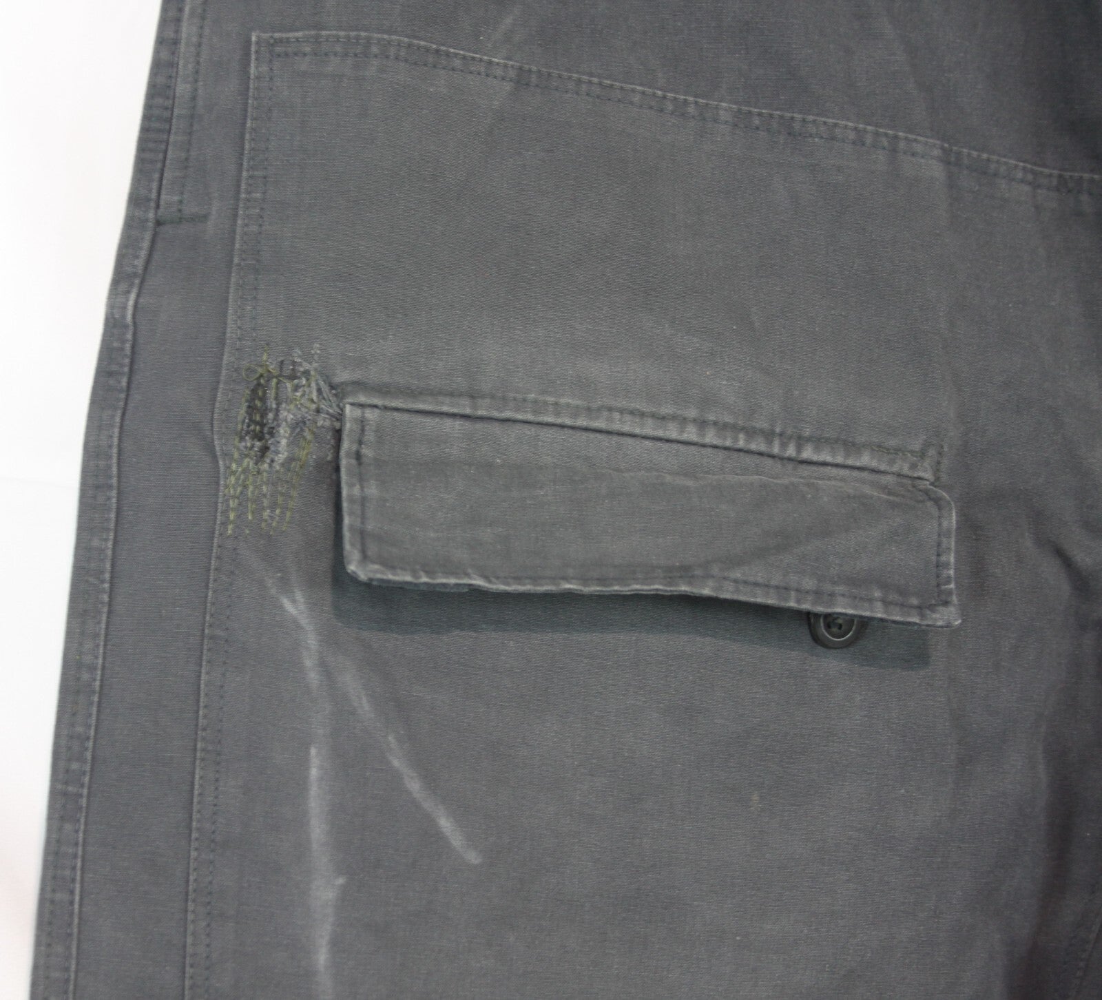 Genuine Surplus French / Belgian Vintage Canvas Trousers Stiff Navy 46" (1532)