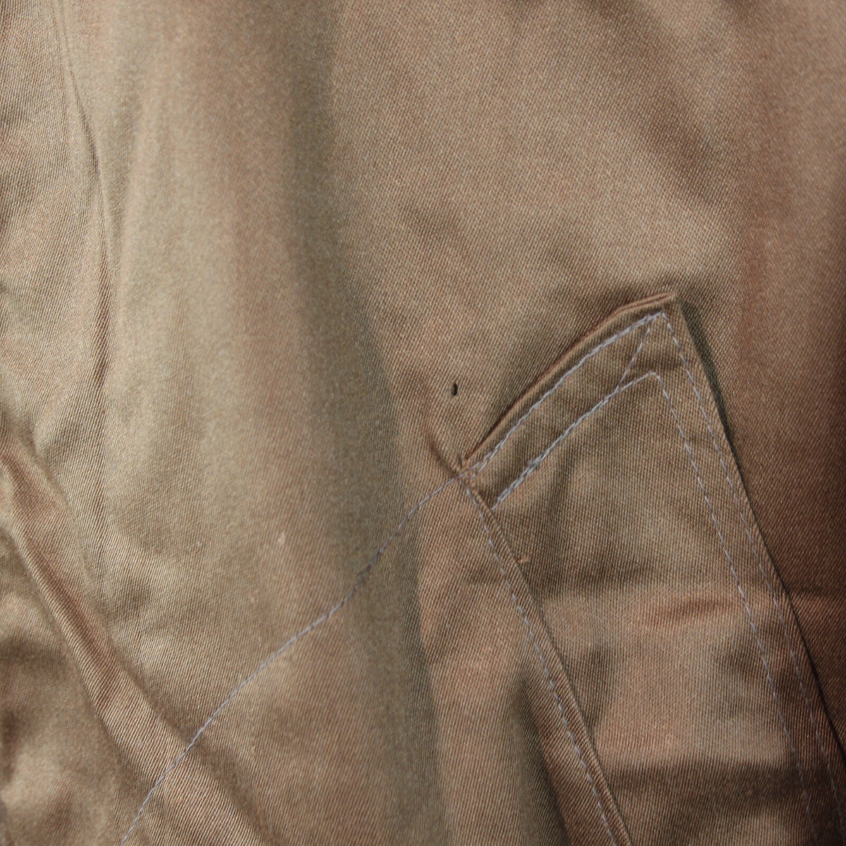 Genuine Surplus Romanian Army Working Jacket Shirt Brown Canvas Shiny Satin 3159