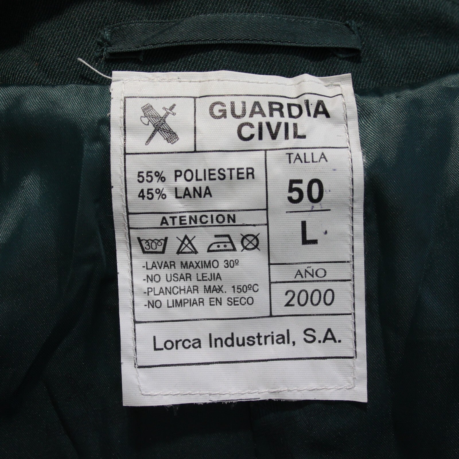 Genuine Surplus Spanish Police Civil Guard Trench Coat Bottle green 40" (3228)