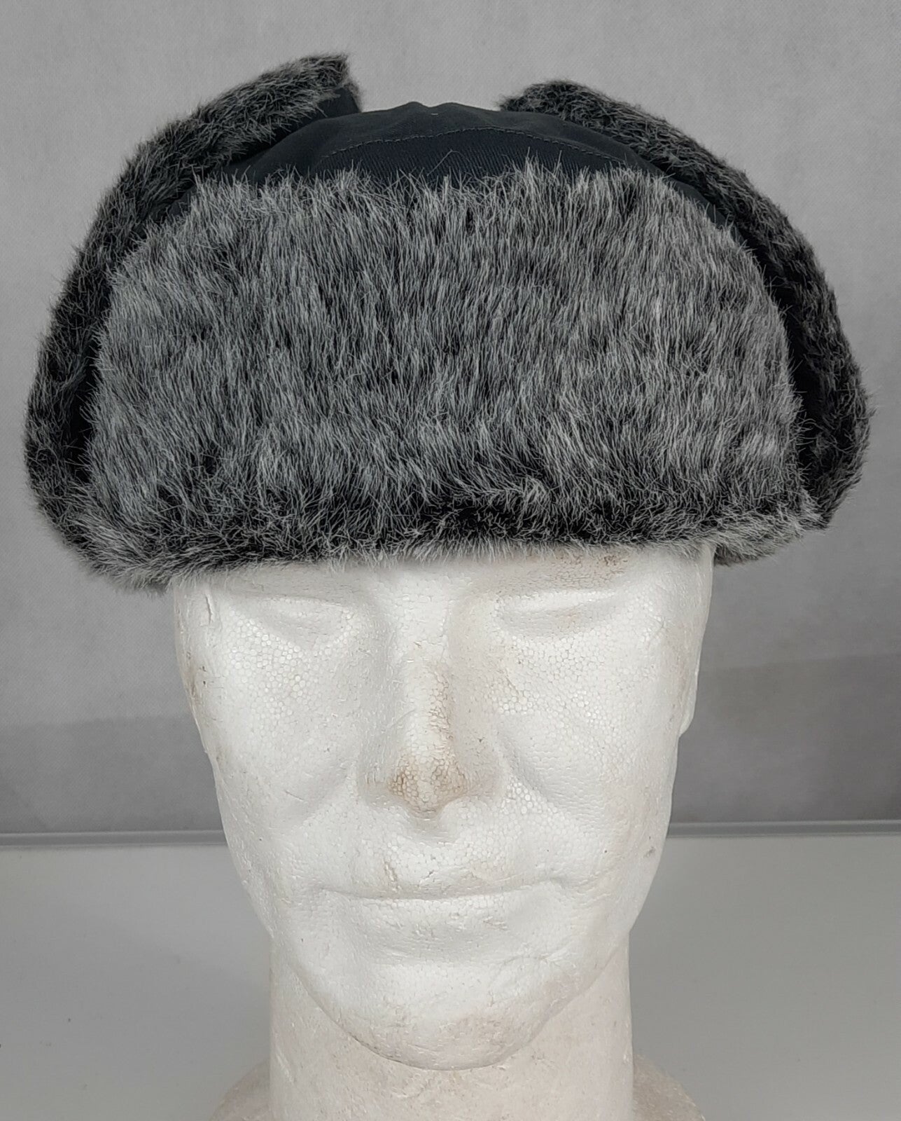 Cossack Hat Winter Grey Thermal Faux Fur Trapper Hat Size Small Adult