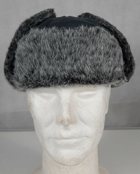 Cossack Hat Winter Grey Thermal Faux Fur Trapper Hat Size Small Adult