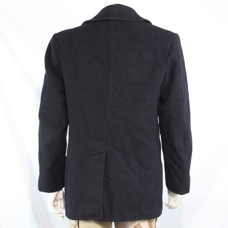 WW2 US Navy Pea Coat Wool Winter Genuine Surplus Jacket 4 Button 36-38" (3649)