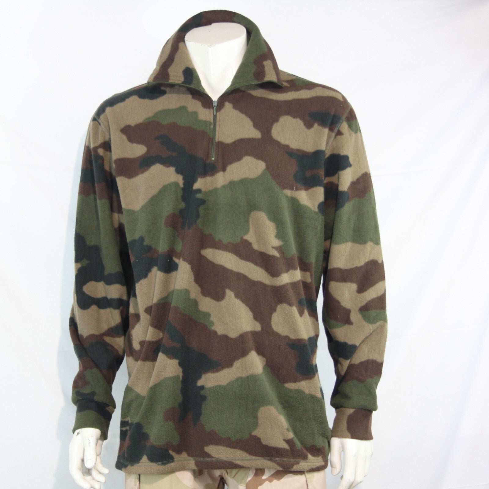 Genuine Surplus French Army Camouflage Fleece Pullover Jumper Top Camo 3239