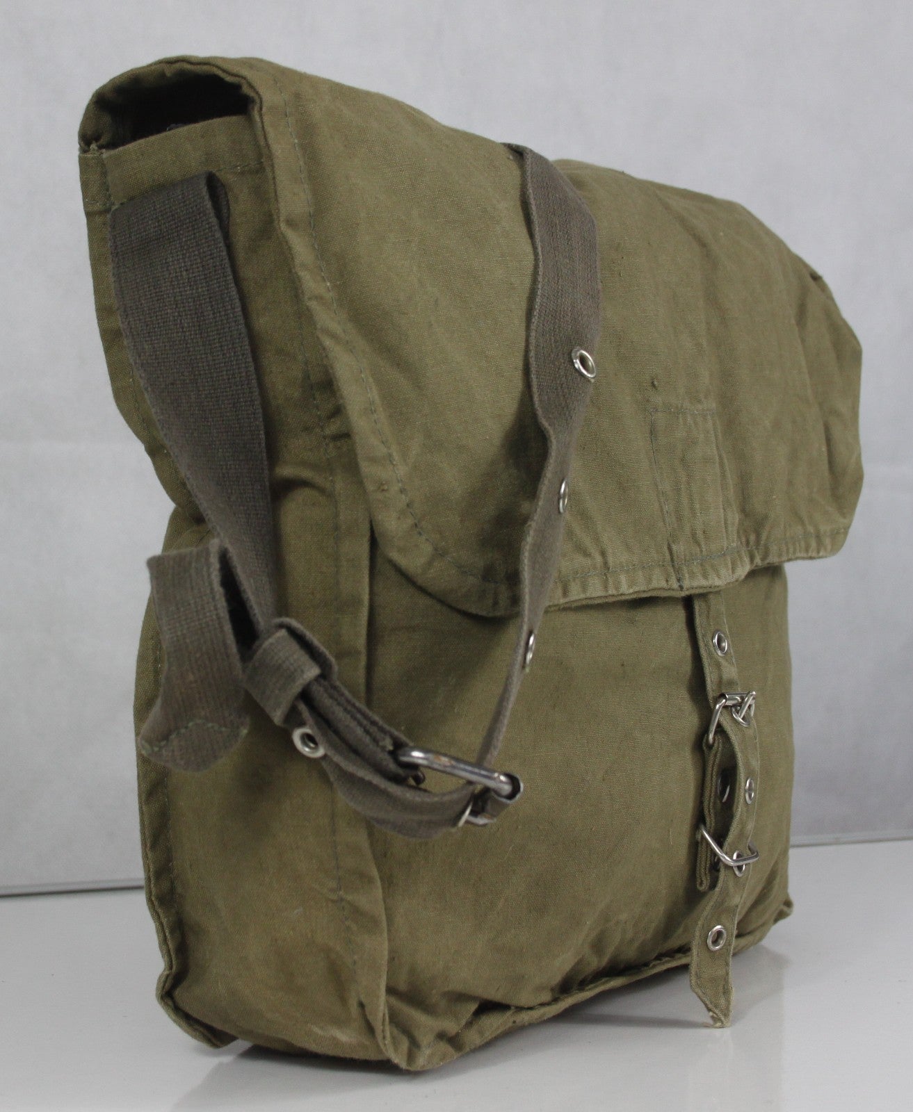 Genuine Surplus Bulgarian Army Side Bag Lightweight Canvas Eyelet Strap (3352
