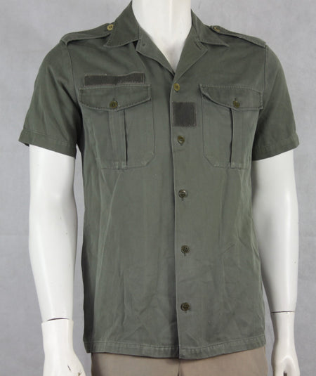 Genuine Surplus French Army Short Sleeve Shirt Warm Weather Olive (870)