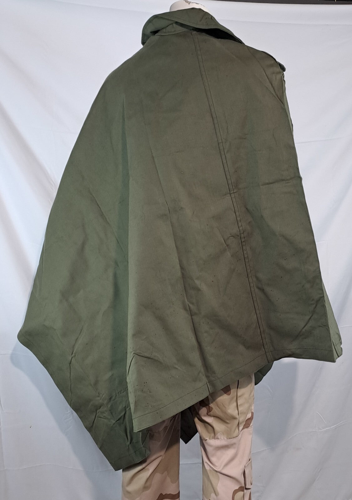 Genuine Surplus Vintage Dutch / Belgian Rain Cape Cloak Jacket Asymmetric (3055)