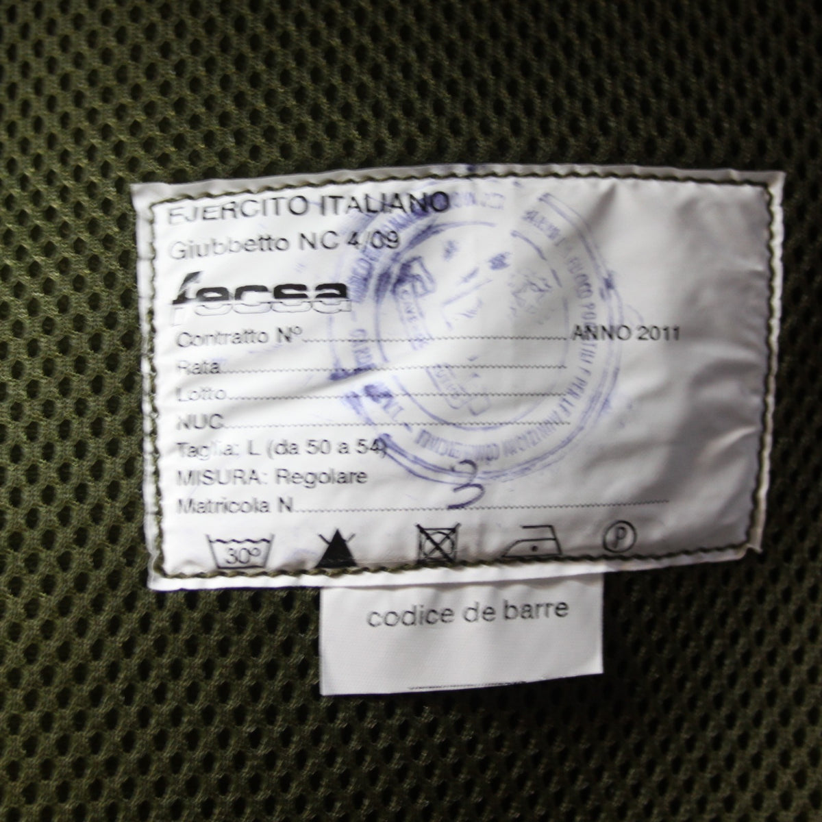 Italian Vegetato Camo Body Armour Cover Genuine Surplus w Bag Large (3982)