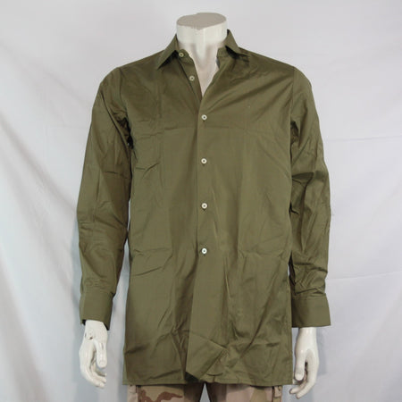 NEW Genuine Surplus Bulgarian Army Shirt Khaki 38" Chest 37cm Collar (3601)