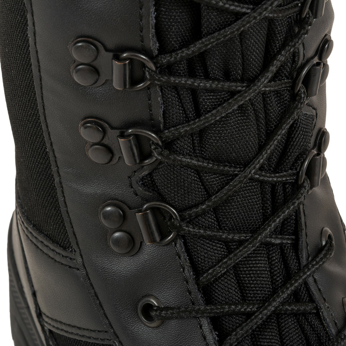 Highlander Alpha Boot Youth Mens Black Leather / Nylon Work Forces Cadets