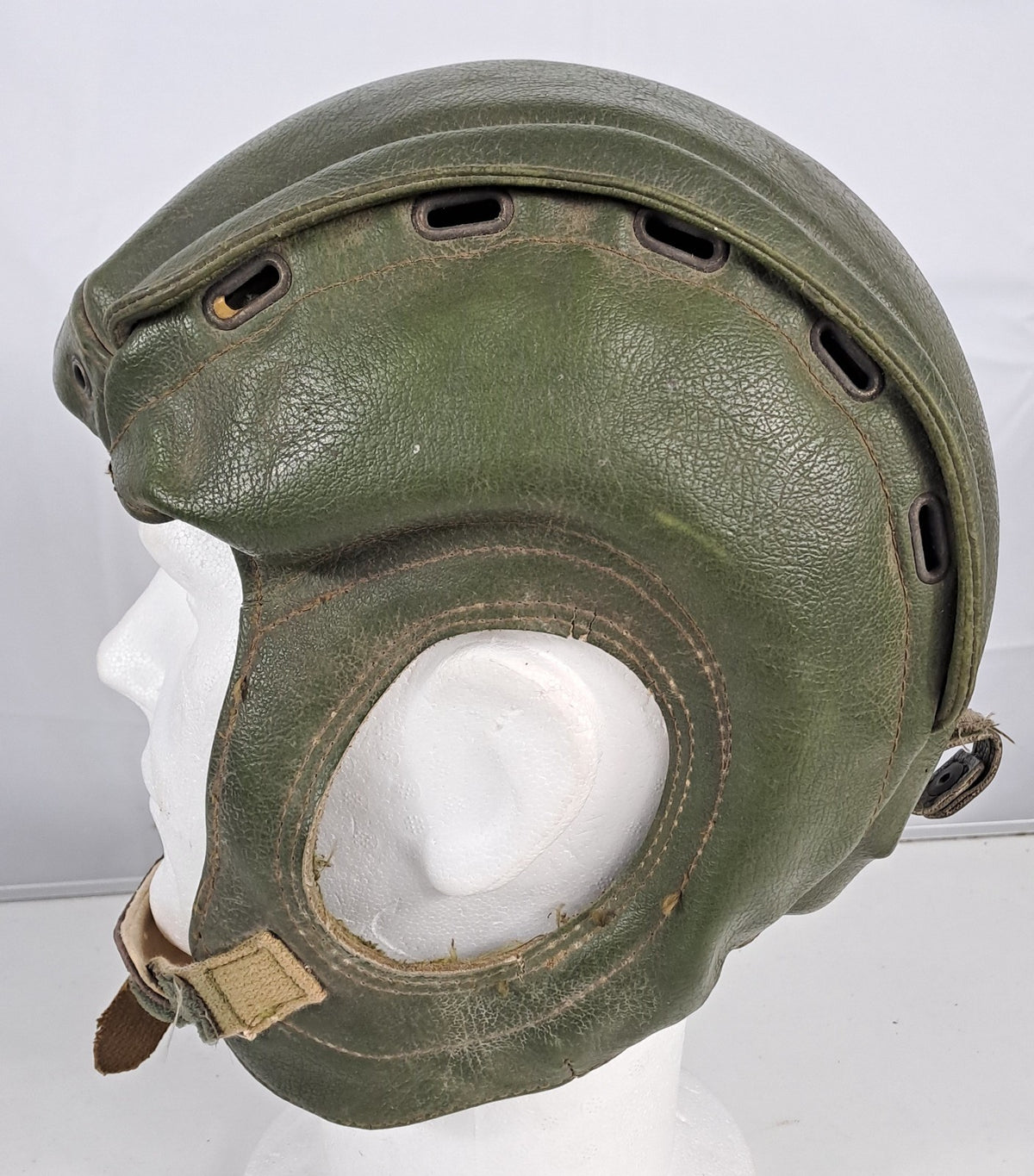 Genuine Surplus French Army Tank Helmet Padded Leather Flexible (1739)