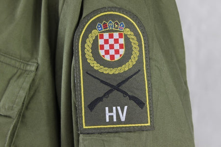 Genuine Surplus Croatian Army Olive Green Shirt Cotton/Poly Badged