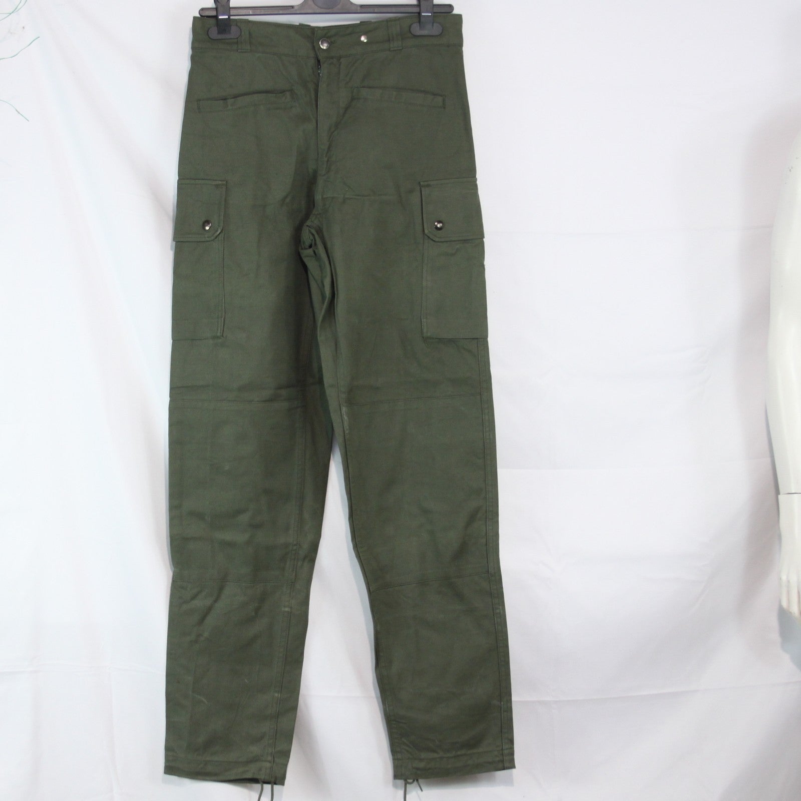 Genuine Surplus Vintage French Military Army Trousers Heavy Duty 30" W  (3686)