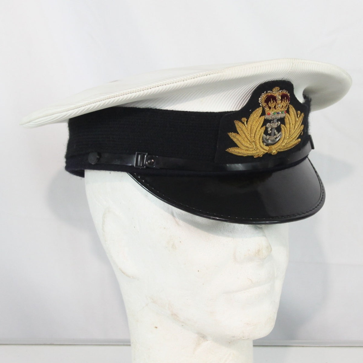 British Royal Navy Officers Mens Dress Hat Genuine Surplus Peak Cap G1 (4446)