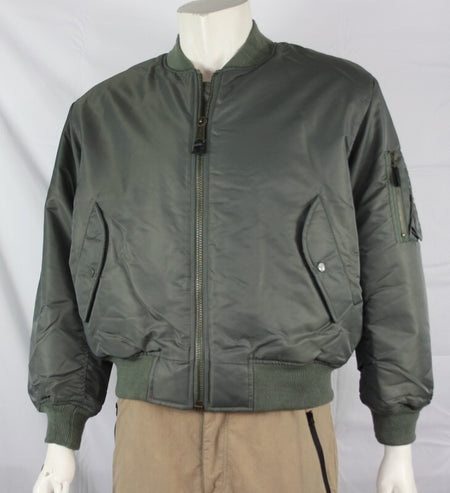 Highlander MA1 Military Style Bomber Jacket Padded Olive Green