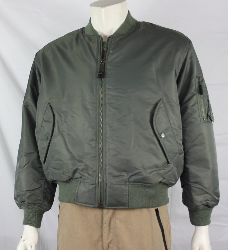 Highlander MA1 Military Style Bomber Jacket Padded Olive Green