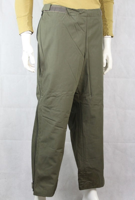 Genuine Surplus German Snow Trousers Water Resistant Faux Furry Lined Zip Side