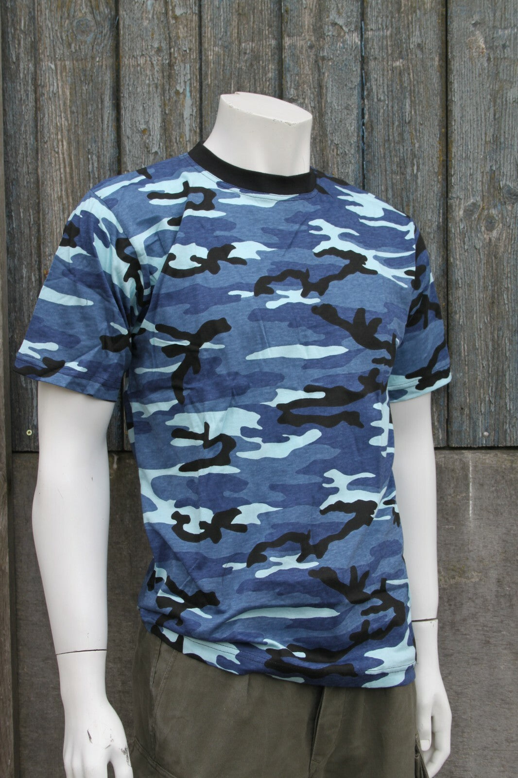 Highlander Blue Urban Cotton T-Shirt Camouflage Midnight Camo 