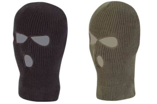 Highlander Acrylic Knitted Balaclava 3 Hole Thermal Winter Warm Green Black