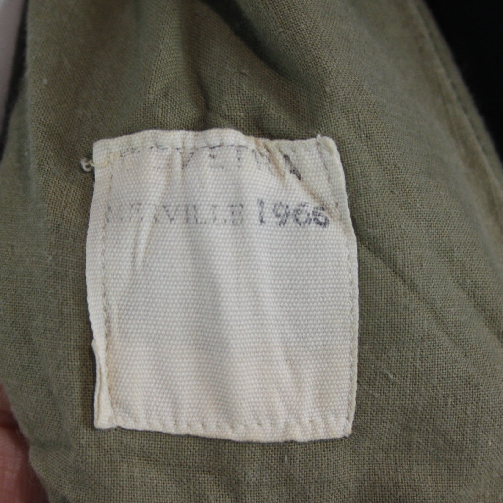 1960's Vintage Genuine Surplus French Army Jacket Cotton Olive G1 42-44" (4032)