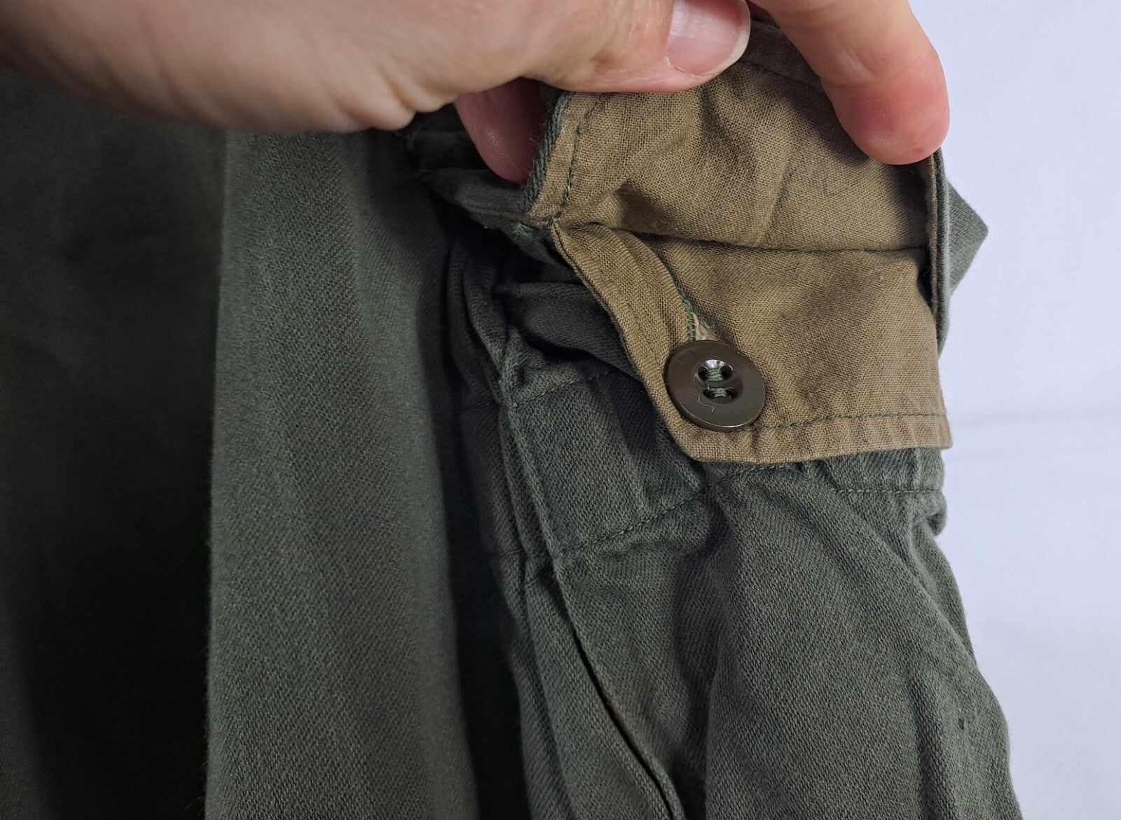 Genuine Surplus French Army Vintage S300 Olive Green Army Combat Trousers