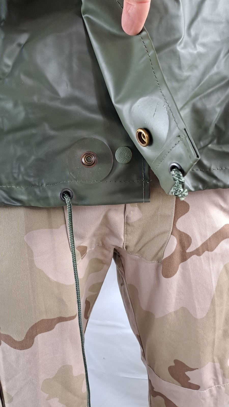 Grade 1 Waterproof PVC Bike Jacket Genuine Surplus Olive Biker G2 52-54"  (2794)