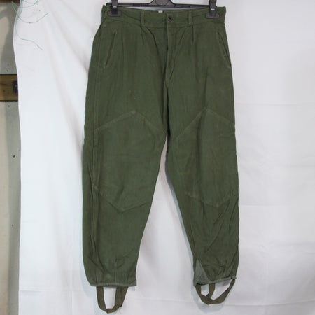 Genuine Surplus Romanian Vintage Trousers Olive with Stirrups 34" Waist (3671)