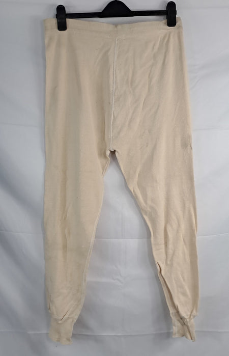 Genuine Surplus Swedish Army Long Johns Thermal Leggings Cream Elasticated(2760)