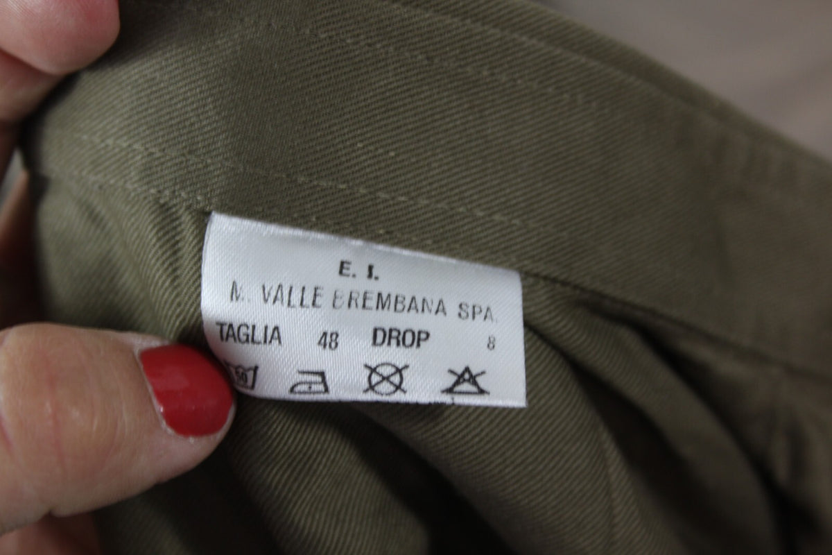 Genuine Surplus Italian Safari Shirt Khaki Beige Sand Belted Lightweight Cotton