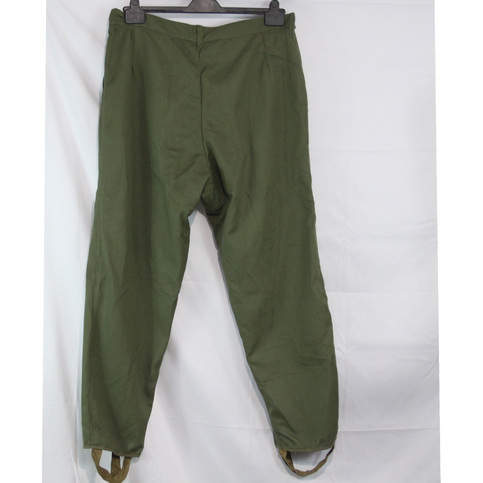 Genuine Surplus Romanian Army Vintage Trousers Stirrups Olive 38" Waist (3678)
